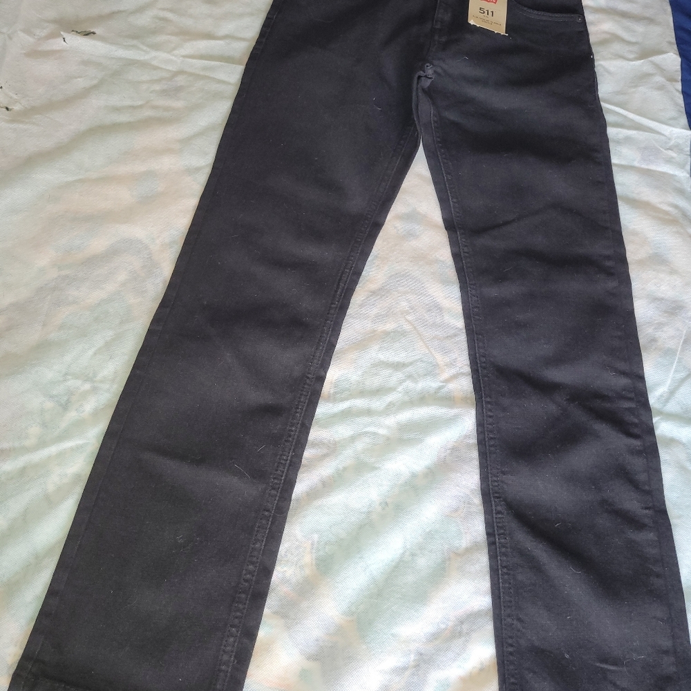 Levi's Boys 511 Slim Stretch Black Jeans - Picture 3 of 10